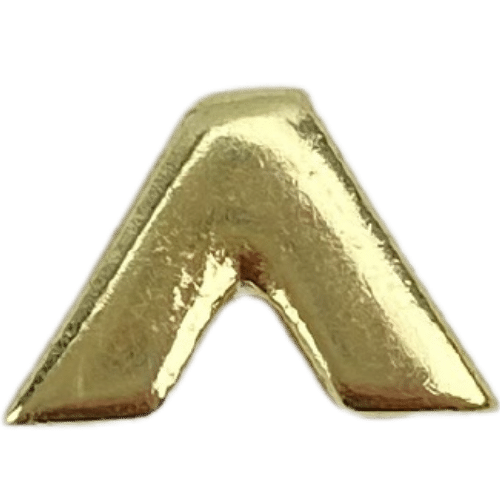 Letra Acento Circunflexo em Metal Dourado 0,9x0,6cm