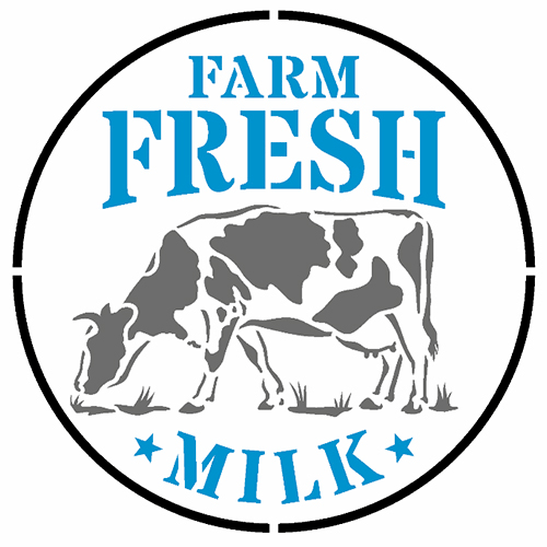 Stencil OPA 14x14 OPA 2922 FarmHouse Fresh Milk