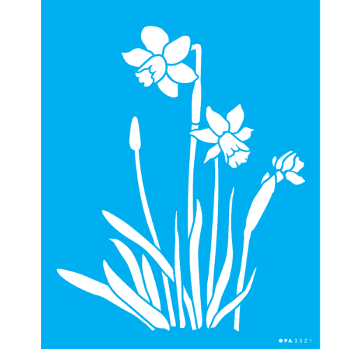 Stencil OPA 20x25 3321 Flor de Narciso