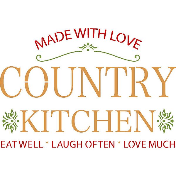 Stencil Litoarte 17x21 Kit Cozinha Country Kitchen STM-731