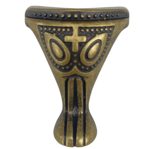 Pezinho Pata de Elefante Egípcio em Metal Ouro Velho 2,2x1,9cm PM-1465
