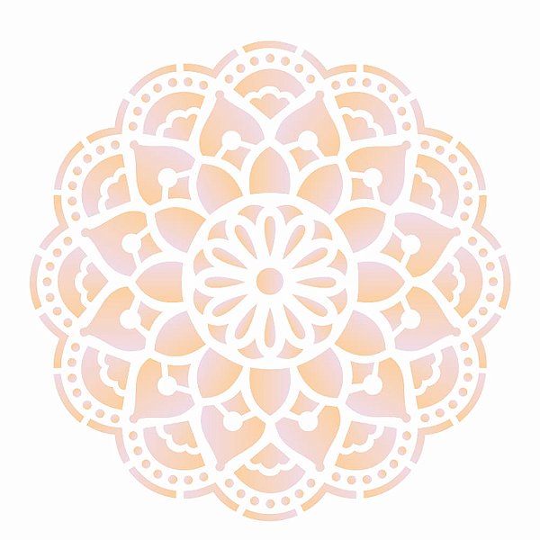 Stencil OPA 14x14 2696 Mandala Flor de Lotus