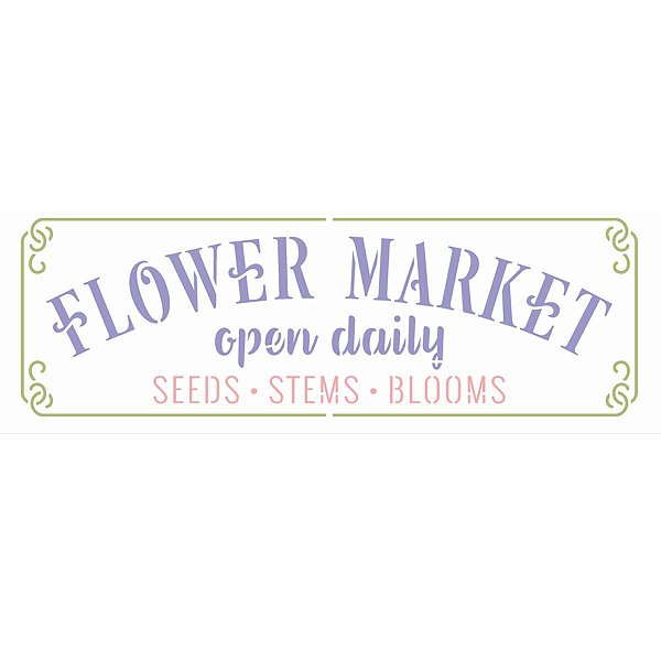 Stencil OPA 10x30 3298 Frase Flower Market