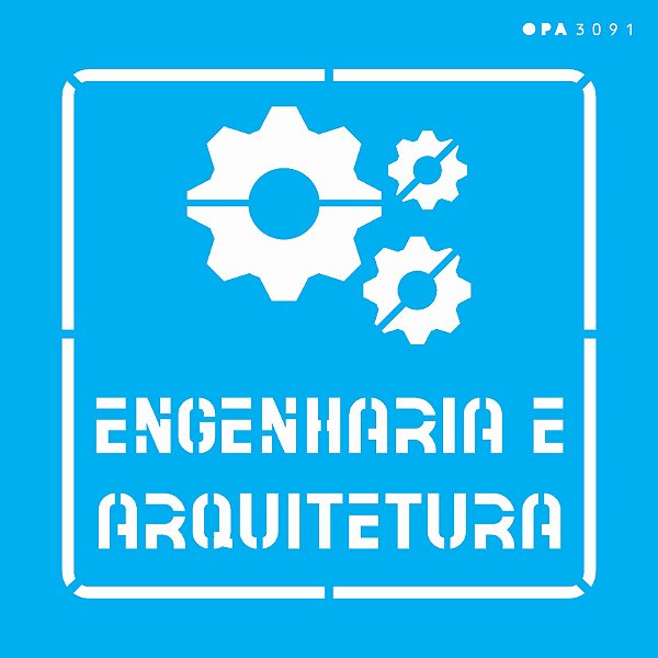 Stencil OPA 14x14 3091 Profissões Engenharia e Arquitetura