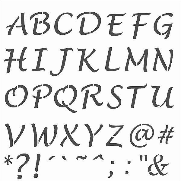 Stencil OPA 30,5x30,5 3418 Alfabeto Maiúsculo