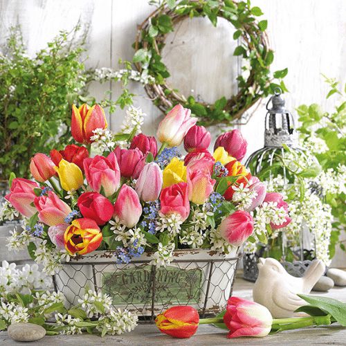 Guardanapo Spring Bouquet 13316275 Ambiente com 2 peças