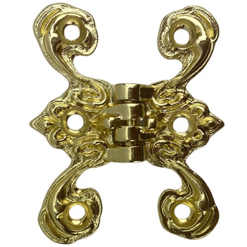 Dobradiça Borboleta Colonial M em Metal Dourado 4,1x3,3cm