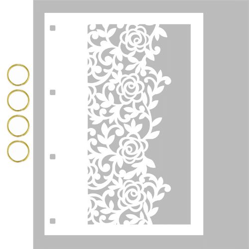 Capa para Mini Álbum em Acrílico Branco Decore Crafts 15x21cm 2101-62 Renda II