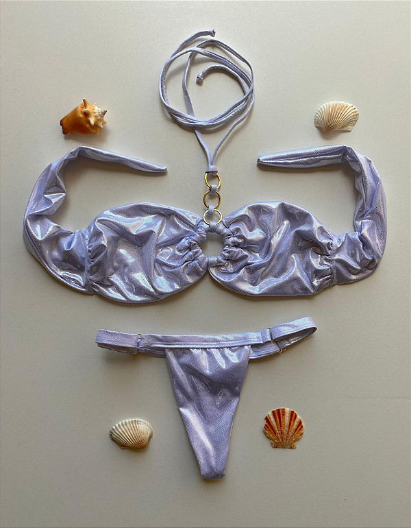 Biquíni Irene Prata Metalizado