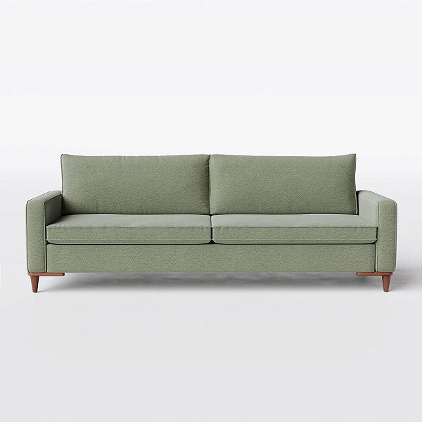 Sofá Living em linho verde 2,40m Viena - Home Mobily