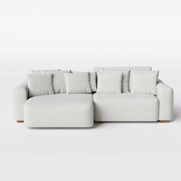 Sofá Montevidéu Modular 2,30m em Linho Piemonte Bege Claro - Home Mobily