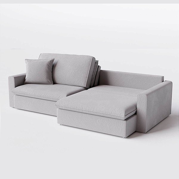 Sofá Cama Bélgica 2,70m em Bouclé Alaska - Home Mobily