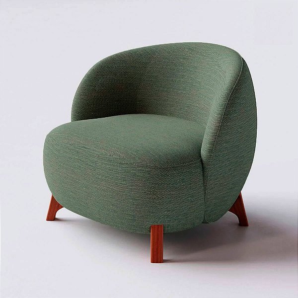 Poltrona Beirute em Linho Verde Claro