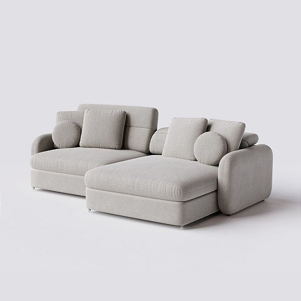 Sofá Denver 2,34m em Linho Safira Off White - Home Mobily