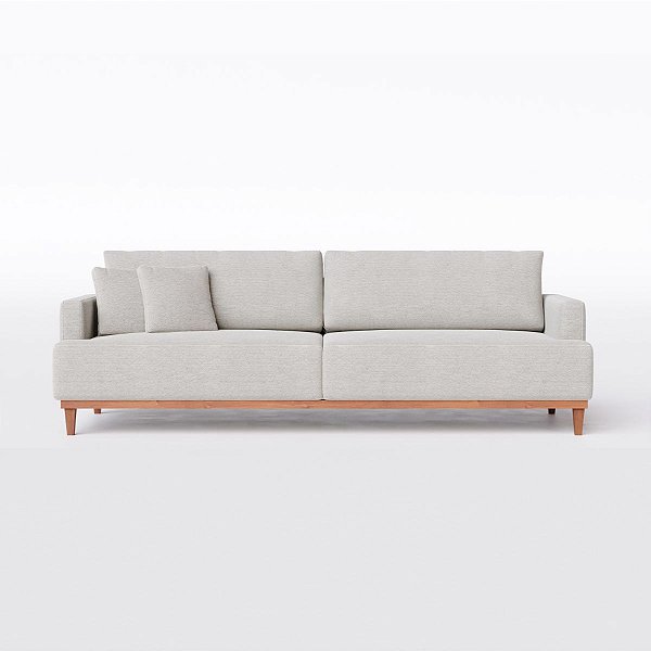 Sofá Doha 1,78m em Linho Safira Off White - Home Mobily