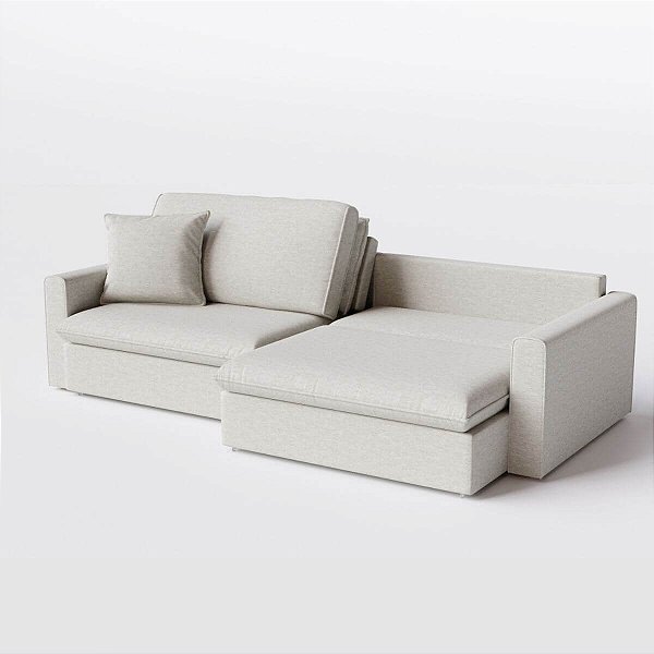 Sofá Cama Bélgica Retrátil e Reclínável 1,90m em Linho Nuvem Off White - Home Mobily