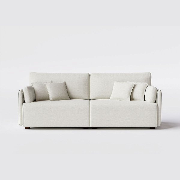 Sofá Living Barcelona 1,80m em Linho Nuvem Off White - Home Mobily