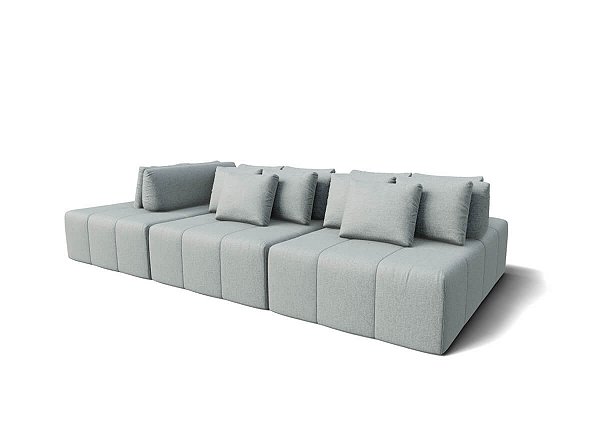 Sofá Ilha de Santorini Automatizado 3,50m x 1,80m em Linho Cinza Premium*