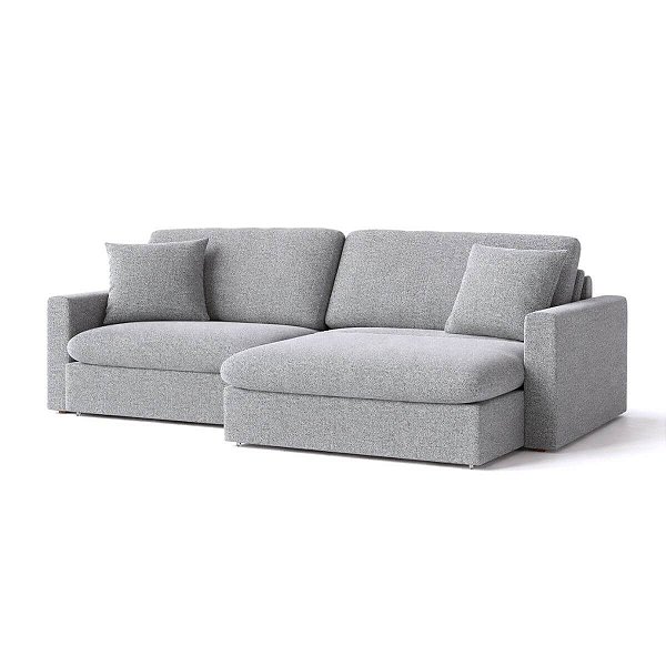 Sofá Cama Bélgica Sem Caixa 1,70m em Chenille Cinza Médio