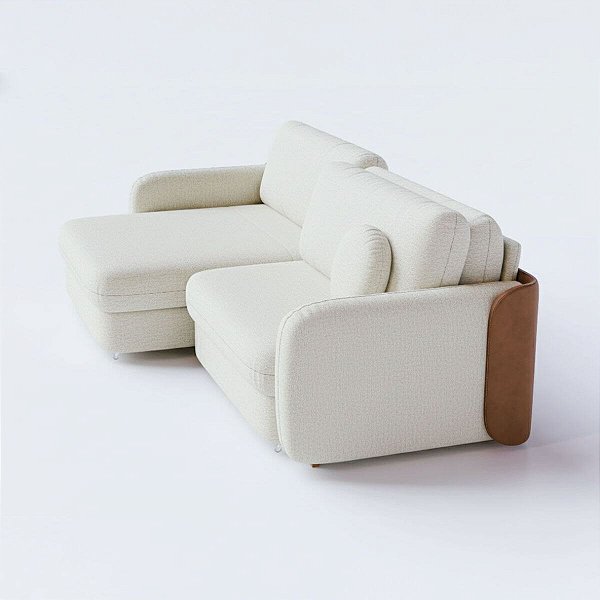 Sofá Cama New Denver Sem Caixa 2,40m em Linho Off White Nuvem