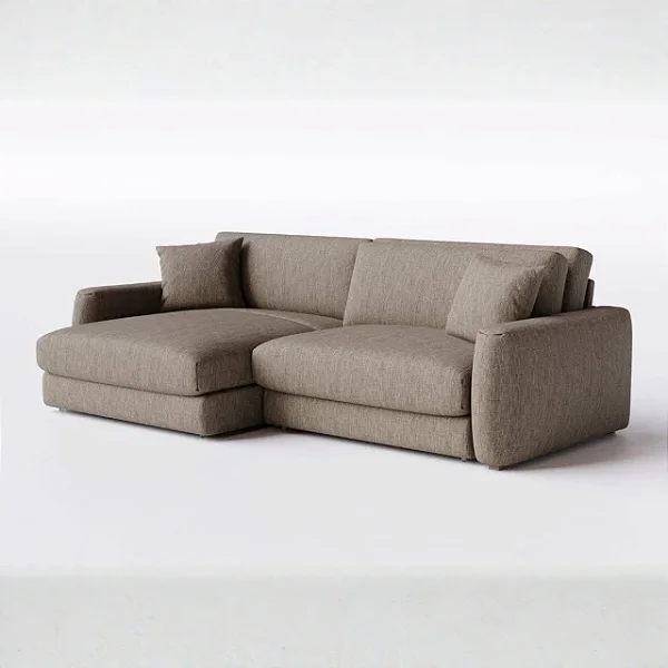 Sofá Cama Bahamas Sem Caixa de 2,00m em Linho Marrom