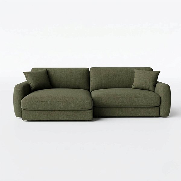 Sofá Cama Bahamas Sem Caixa de 2,40m em Linho Verde