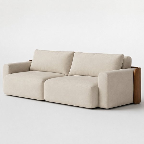 Sofá Cama Retrátil New Denver 2,40m em Suede Veludo Cod 63 - Home Mobily*