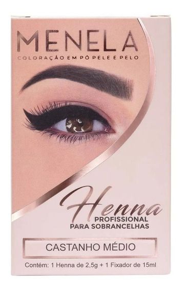 henna menela castanho médio 2,5g- HENNA MENELA