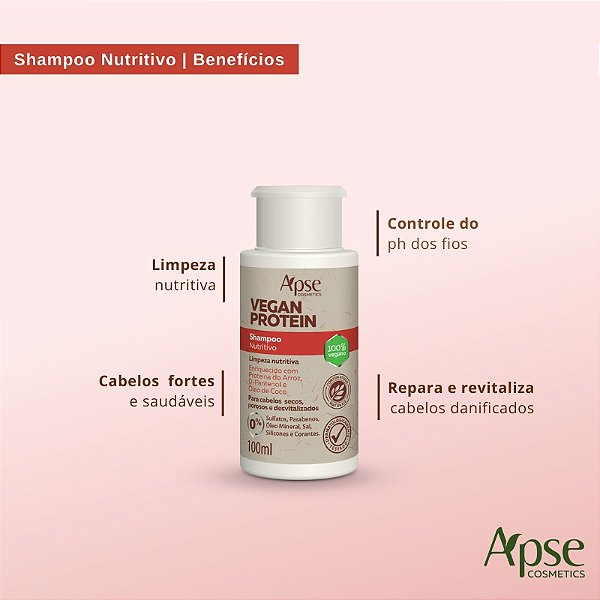 Shampoo Vegan Protein Nutritivo 100ml - APSE