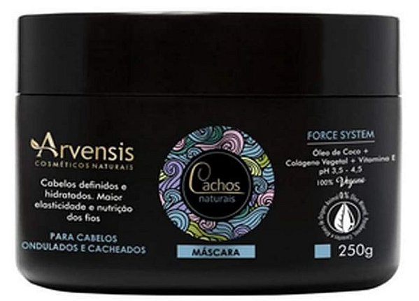 Máscara Cachos Naturais Cacheados e Ondulados 250g - ARVENSIS