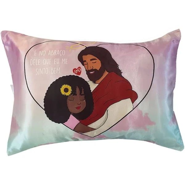 Fronha de Cetim Abraço de Deus - Anti Frizz