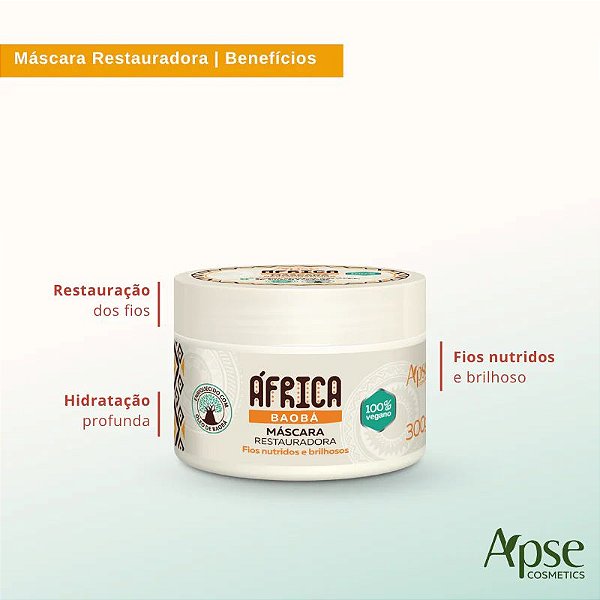 Máscara Restauradora África Baobá 300g - APSE