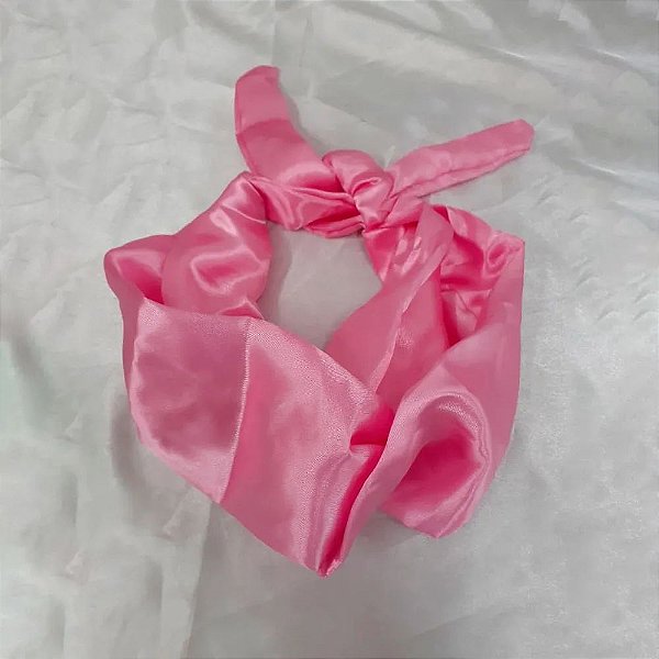 Turbante de Cetim Rosa Chiclete - SOULTA