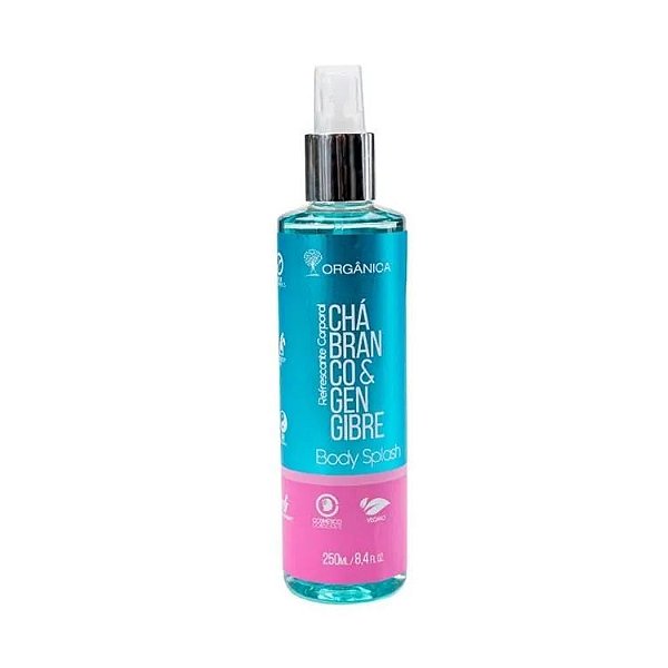 Body Splash Corporal Chá Branco e Gengibre 250mL - Orgânica