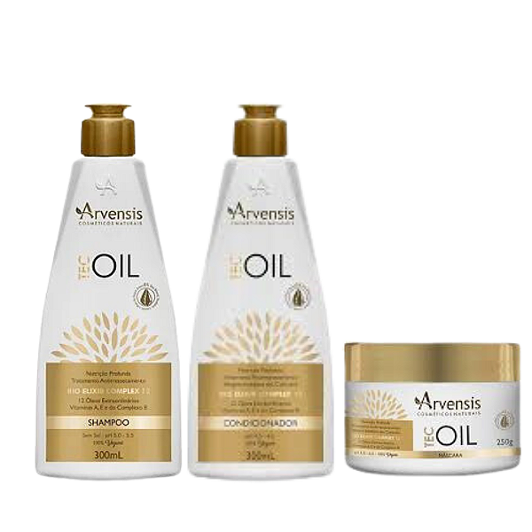 Kit Tec Oil Shampoo+Condicionador+mascara 250g - ARVENSIS