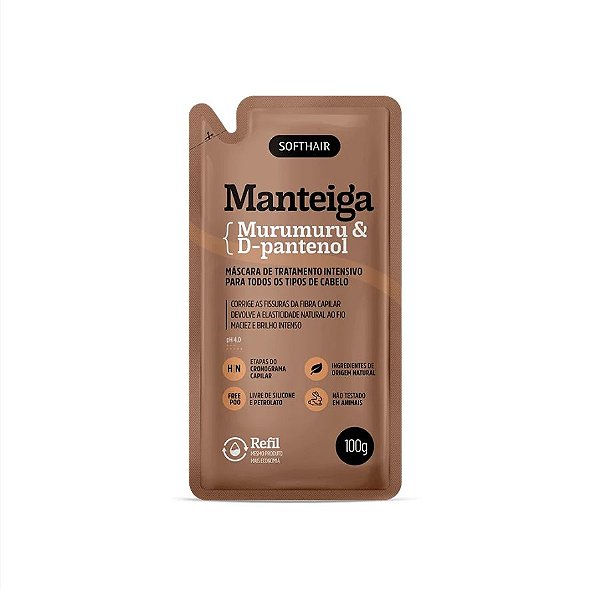 Sachê Refil Manteiga de Murumuru & D-Pantenol 100g - SOFTHAIR