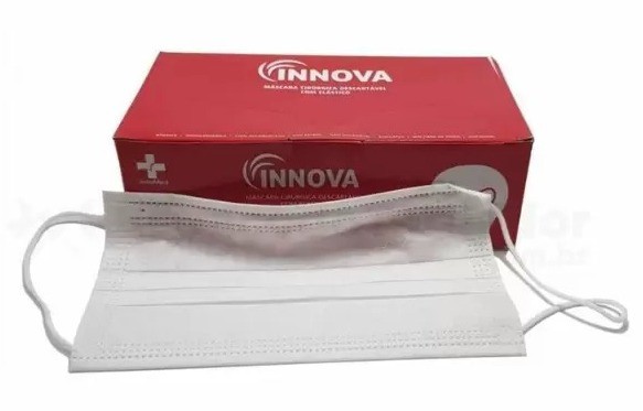 Caixa mascara branca 50un