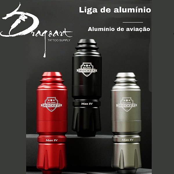 Máquina Mini  Pen  tattoo ROCKET Hibrida / Marca Dragoart