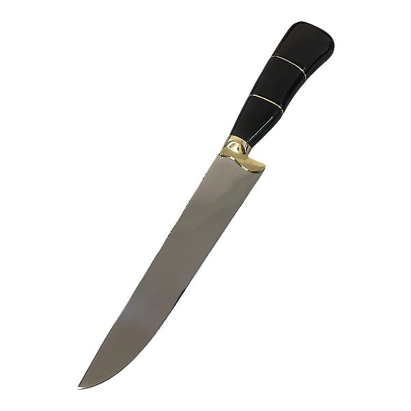 Faca para churrasco picanheira inox 8" cabo em chifre bovino