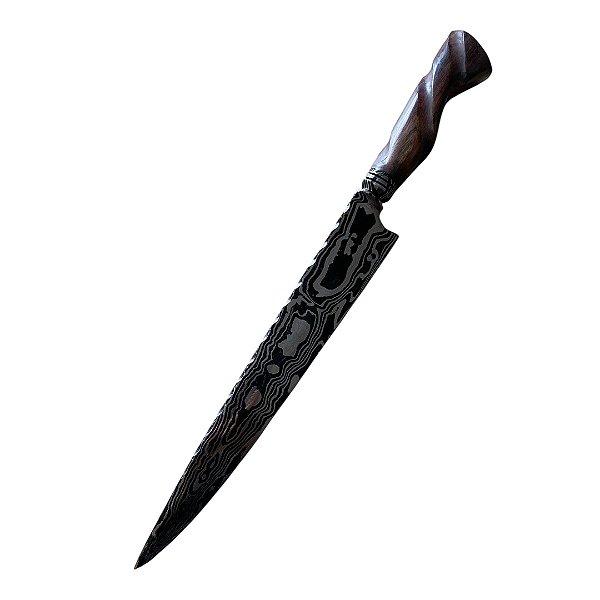 FACA ESPECIAL DAMASCO COLECIONADOR 11'' CABO MADEIRA NOBRE