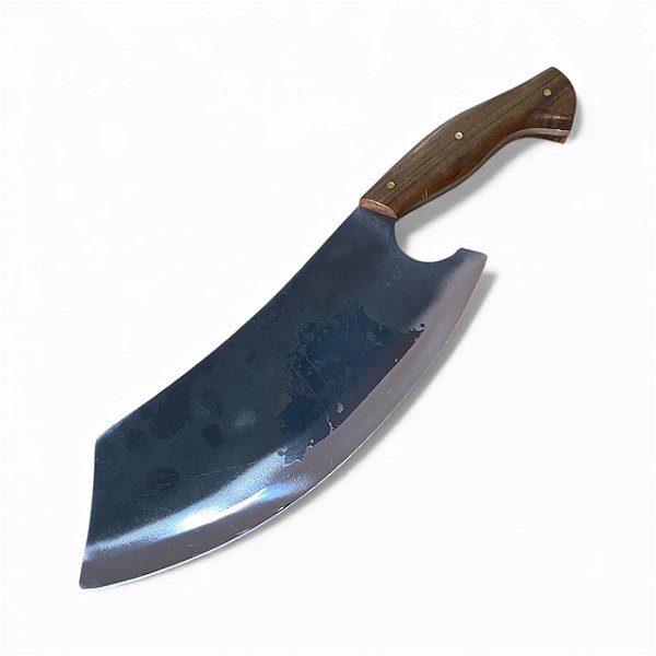 Cutelo especial FULL TANG carbono 10" cabo em madeira nobre