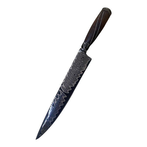 FACA ESPECIAL DAMASCO GONMAI COLECIONADOR 9'' CABO EM MADEIRA TORNEADO