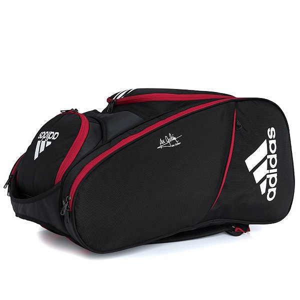 Raqueteira Adidas Multigame para Padel e Beach Ale Galán - Preta Vermelha