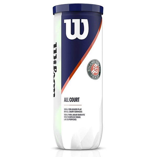 Bola de Tênis Wilson Roland Garros All Court - Tubo 3 bolas