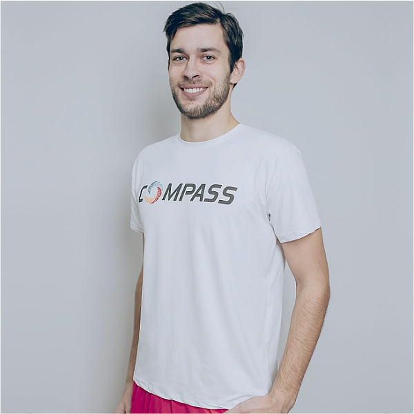 Camiseta Compass Beach Tennis e Padel – Masculina Branca