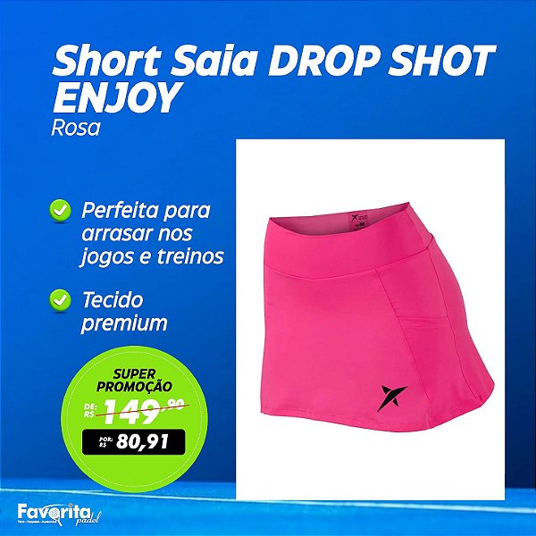 Short Saia DROP SHOT ENJOY Rosa