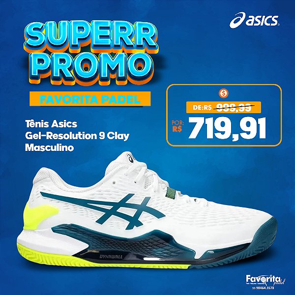 Tênis Asics Gel-Resolution 9 Clay – Masculino