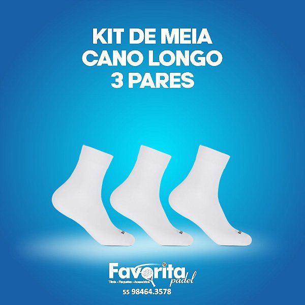 Kit de Meias Femininas Cano Longo - 3 pares