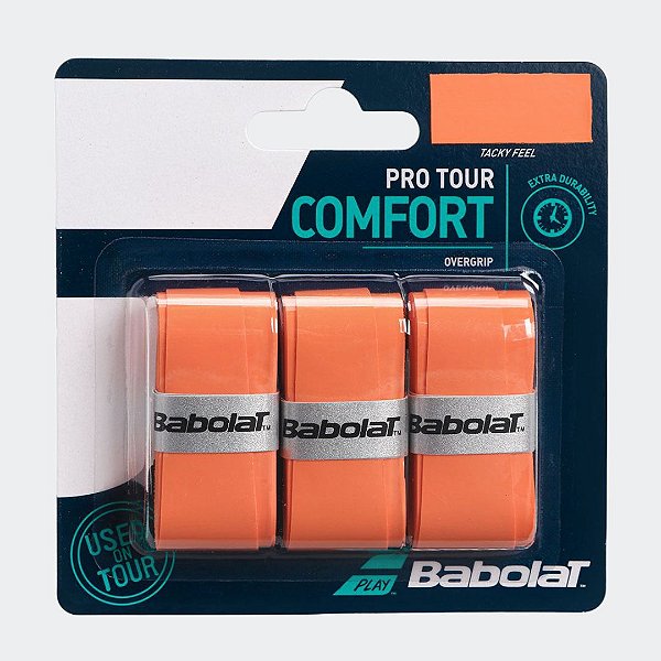 Overgrip Babolat Pro Tour Laranja - 03 Unidades