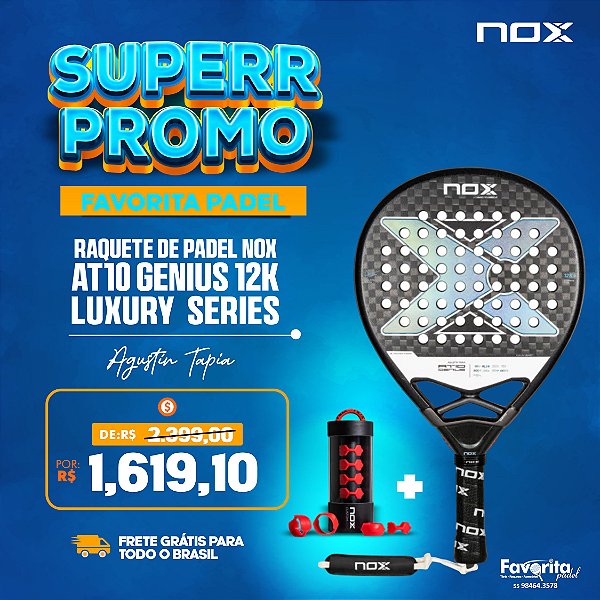 Raquete de Padel AT10 Genius 12k 2024 | Nox - By Agustín Tapia Luxury Series